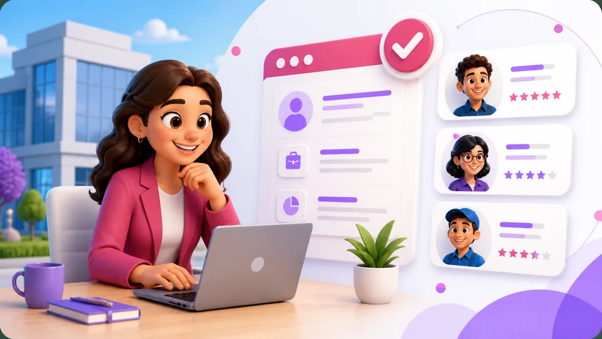 Empresa publicando una búsqueda laboral