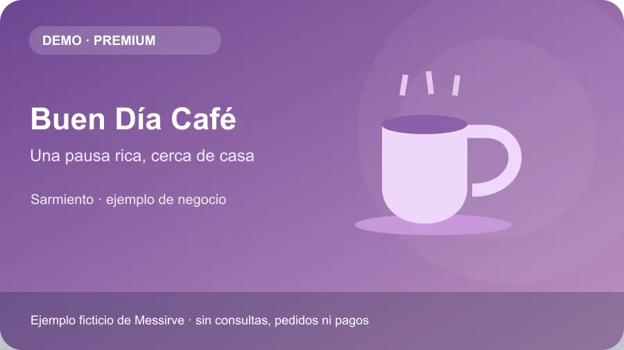Anuncio ilustrativo de Buen Día Café